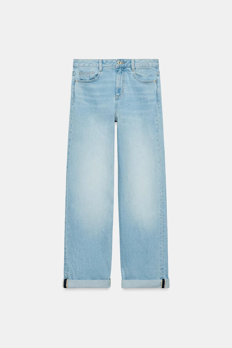 Z1975 RELAXED FIT MID-RISE TURN-UP HEM JEANS