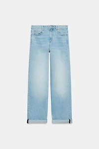 Z1975 RELAXED FIT MID-RISE TURN-UP HEM JEANS