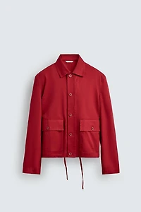 COTTON HERRINGBONE OVERSHIRT