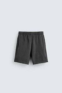WASHED WAFFLE TEXTURE SHORTS