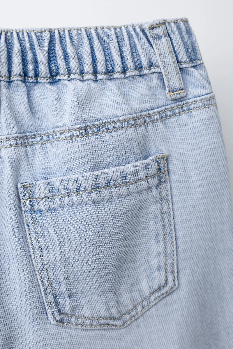 JUPE-CULOTTE EN JEAN À VOLANTS