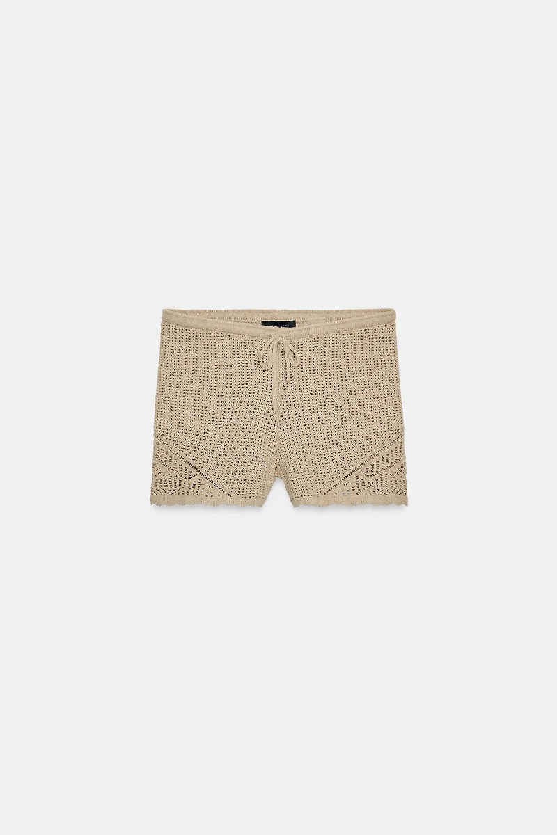 POINTELLE KNIT SHORTS