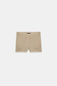 POINTELLE KNIT SHORTS