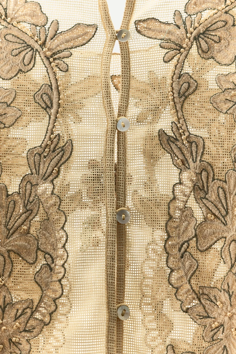 COMBINAISON TULLE BRODERIES FANTAISIE