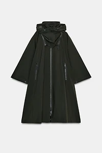 WATER REPELLENT CAPE TRENCH COAT ZW COLLECTION LIMITED EDITION