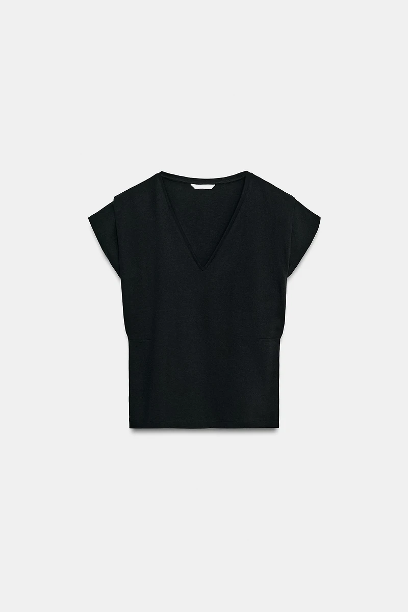 COTTON V-NECK T-SHIRT