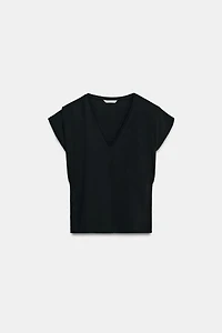 COTTON V-NECK T-SHIRT
