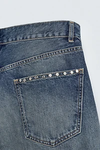 STUDDED LOOSE FIT JEANS