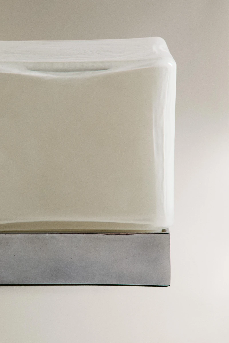 LAMPE DE TABLE VERRE CUBE