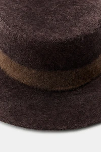 CONTRAST LINE WOOL HAT