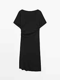 Midi dress with gathered detail