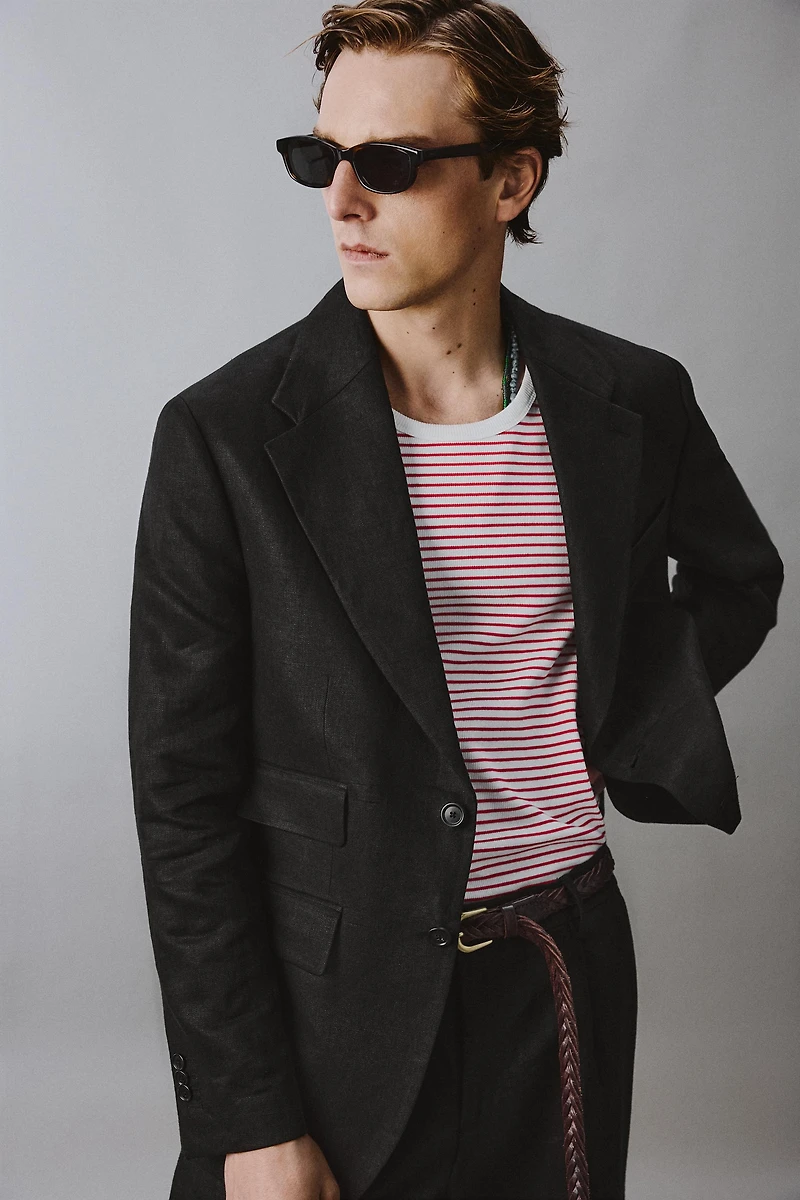 VESTE DE COSTUME TWILL 100% LIN AARON LEVINE X ZARA