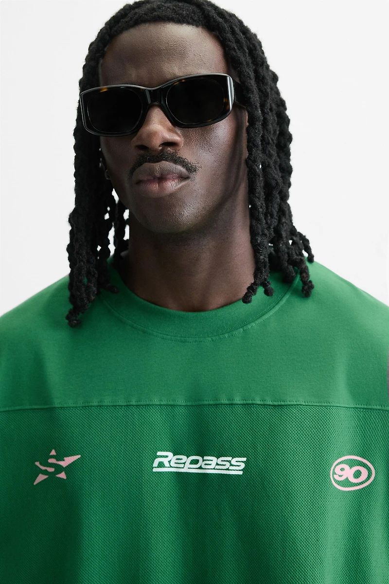 T-SHIRT BANDE RÉSILLE