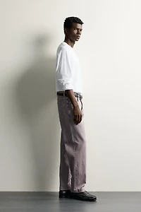 WASHED STRAIGHT FIT PANTS