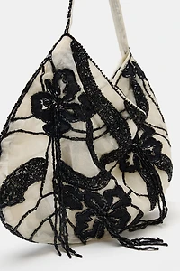 BEADED MESH BAG