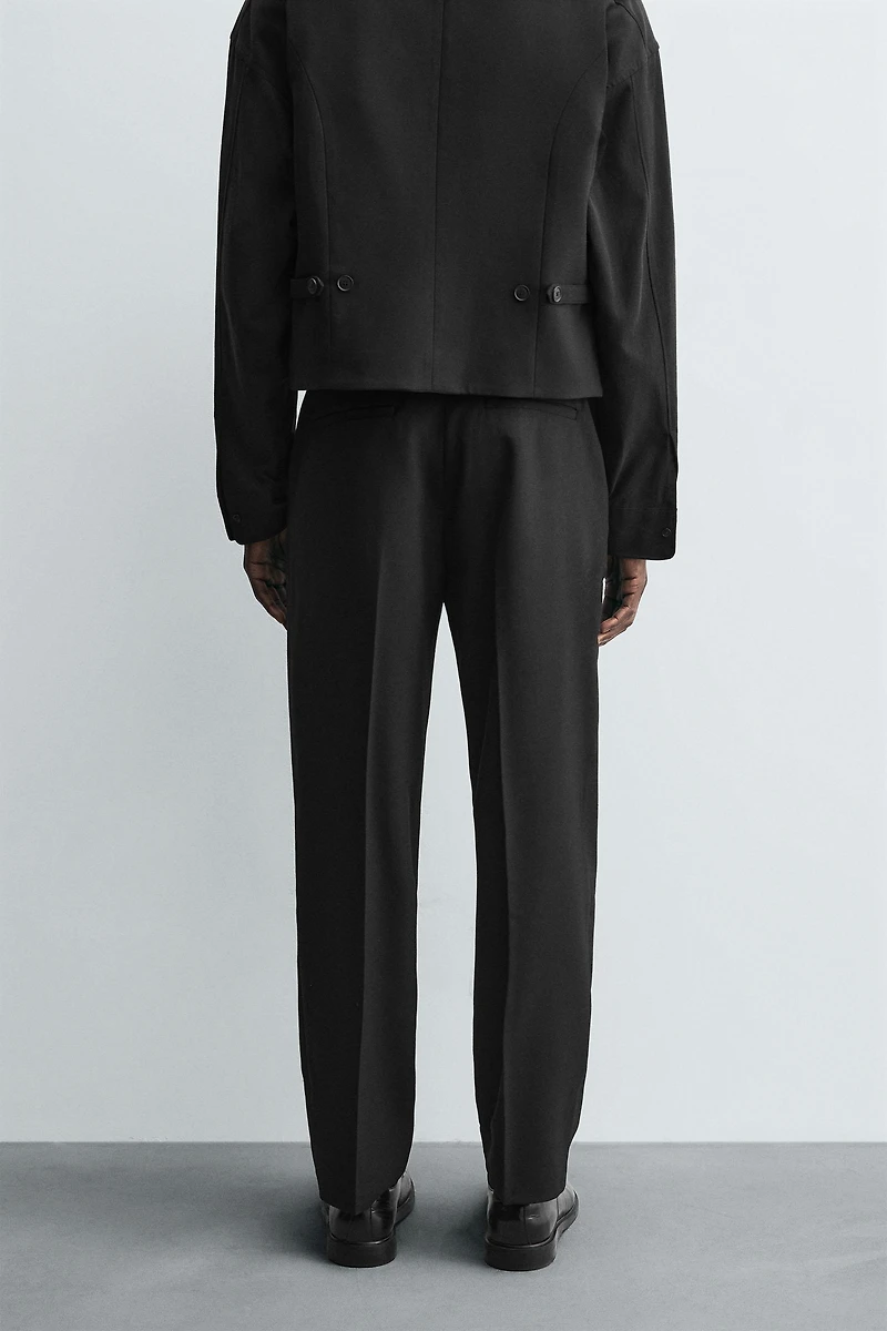 TEXTURED SUIT PANTS