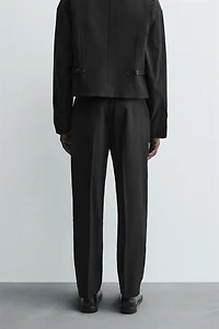 TEXTURED SUIT PANTS