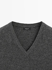 Veste sans manches en maille à col V