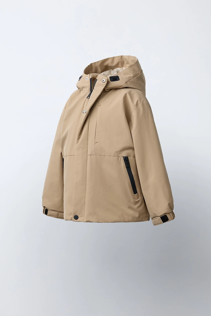PARKA ZIPS CONTRASTE DÉPERLANT