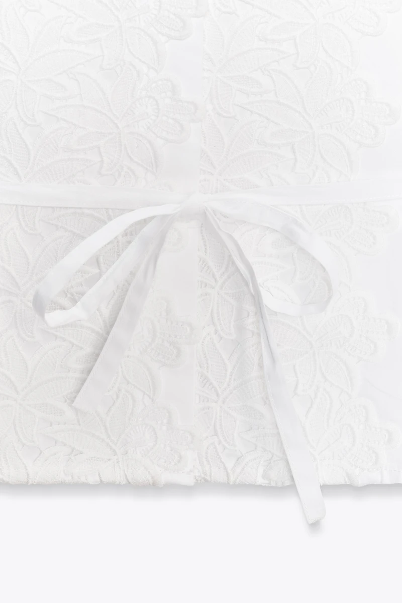 GUIPURE POPLIN SHIRT