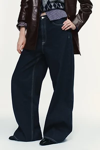 TRF EXTRA WIDE LEG HIGH-WAIST JEANS