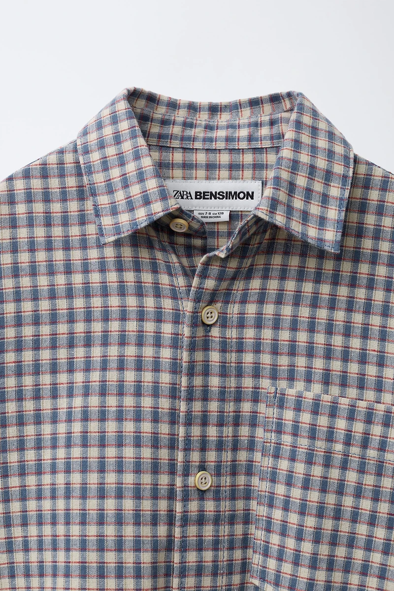 PLAID SHIRT BENSIMON ® X ZARA