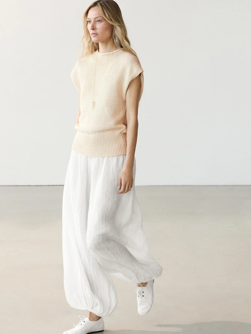 Linen sarouel trousers