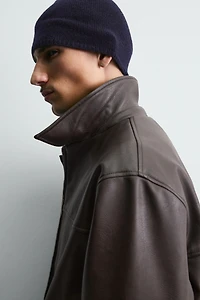 BLOUSON BOMBER MATIÈRE SYNTHÉTIQUE