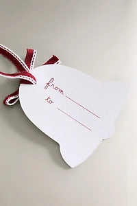 LOT ÉTIQUETTES CADEAUX CLOCHES NOËL (LOT DE 12)