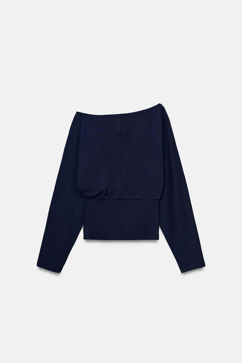 ASYMMETRIC COTTON SWEATSHIRT