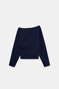 ASYMMETRIC COTTON SWEATSHIRT