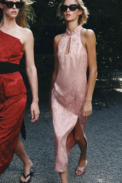 JACQUARD MIDI DRESS