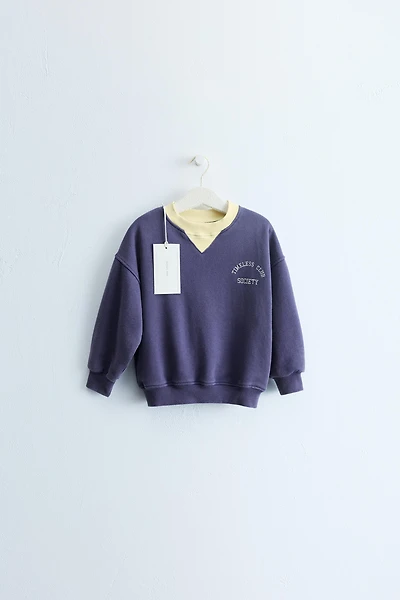 ZARA TIMELESS - SWEAT À INSCRIPTION BRODÉE