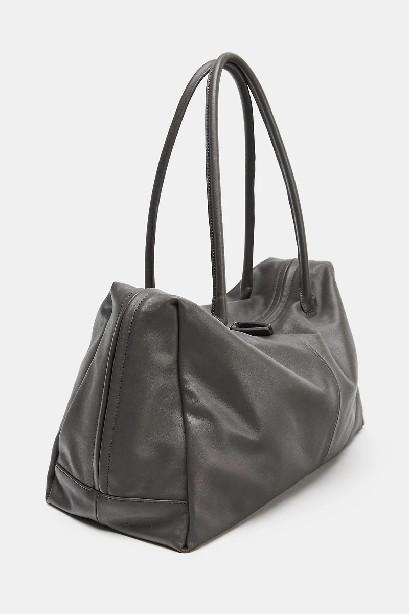 MAXI LEATHER BOWLING BAG