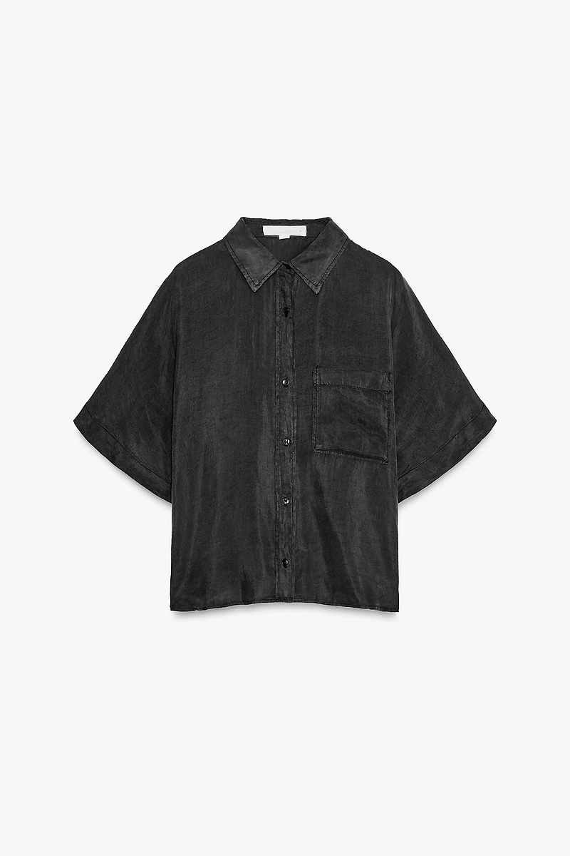 FLOWY POCKET SHIRT