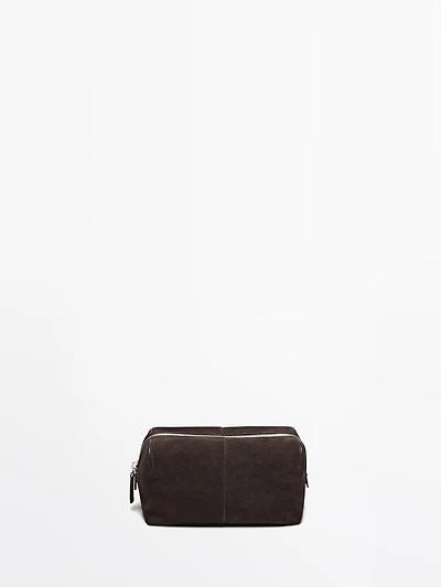 Nappa leather toiletry bag