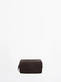 Nappa leather toiletry bag