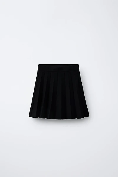 PLEATED KNIT SKIRT