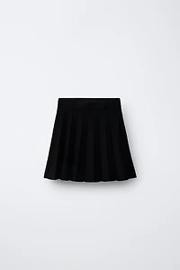PLEATED KNIT SKIRT
