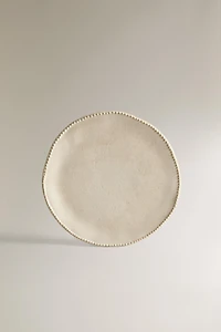 EMBOSSED STONEWARE DESSERT PLATE