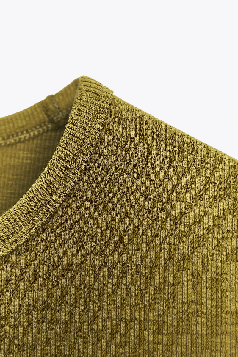 SHORT SLEEVE RIB T-SHIRT