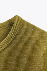 SHORT SLEEVE RIB T-SHIRT