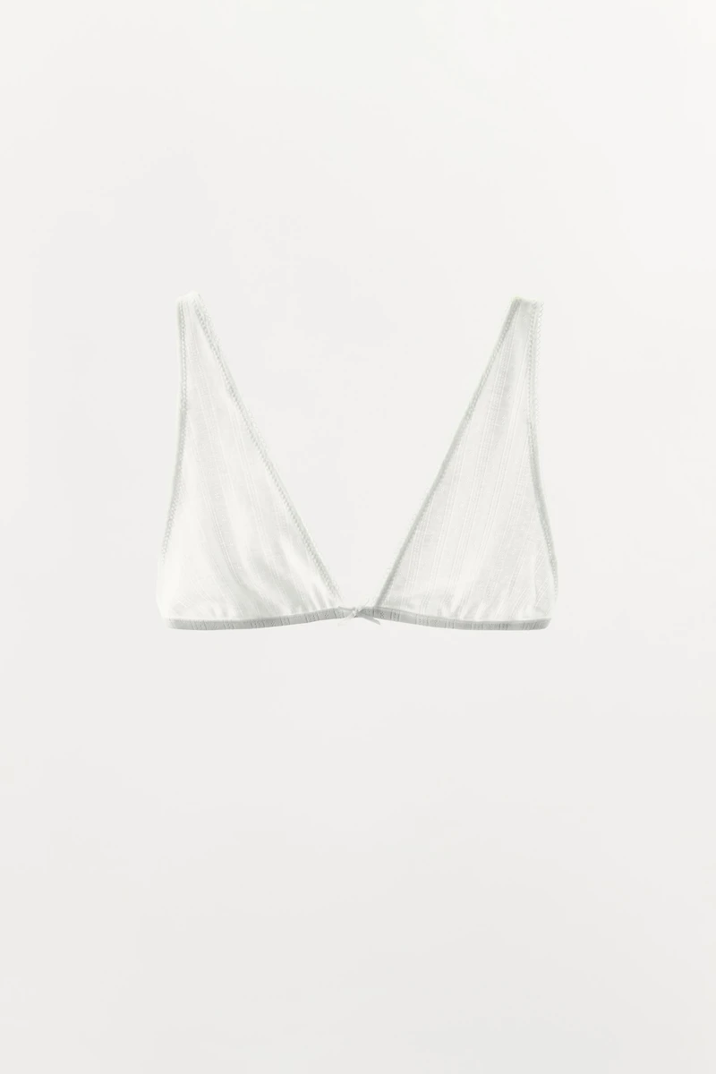 POINTELLE TRIANGLE BRA