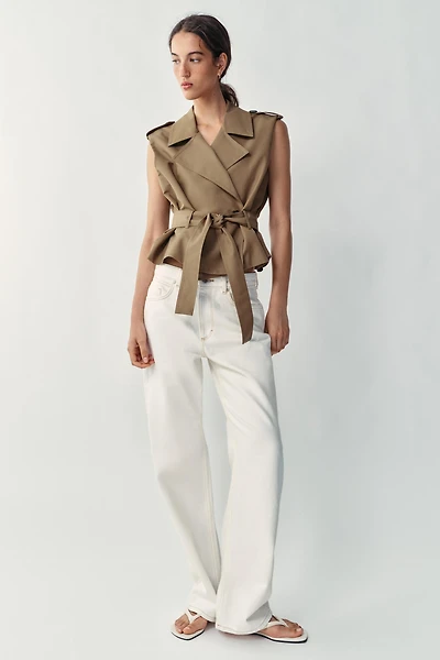 BELTED DOUBLE BREASTED VEST