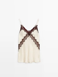 Long 100% silk camisole top - STUDIO