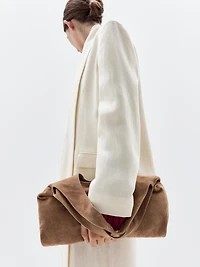 Medium split leather lady bag