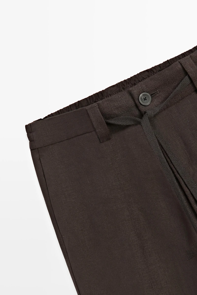 Pantalon total look 100 % lin