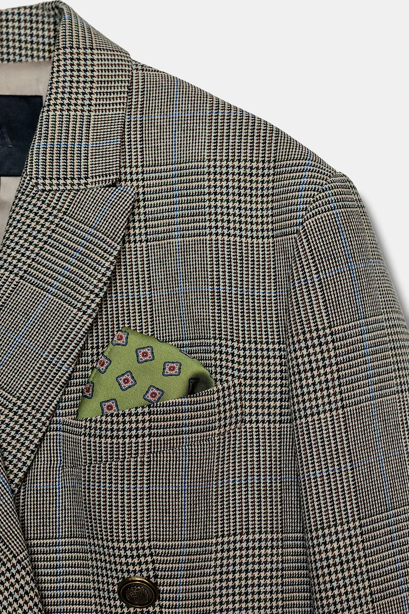 PLAID WOOL BLAZER ZW COLLECTION