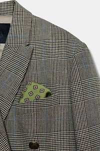 PLAID WOOL BLAZER ZW COLLECTION