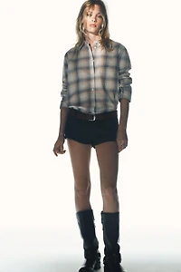 TRF LOW-RISE MINI DENIM SHORTS